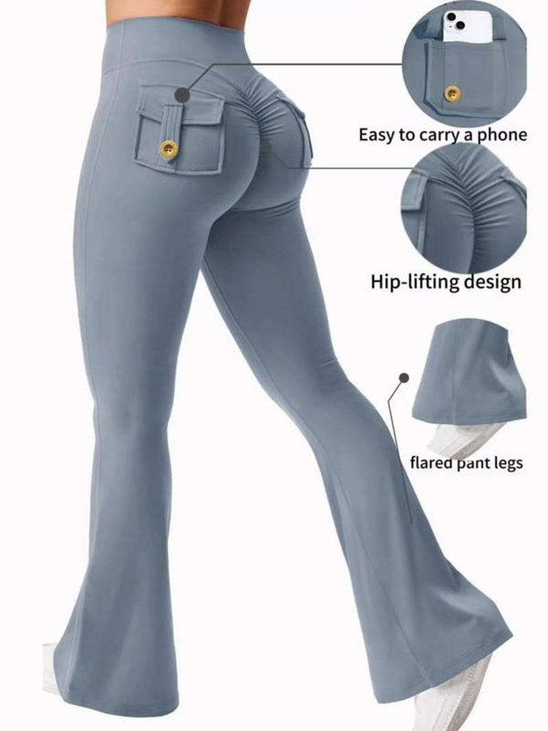 High Waisted, Hip Lifting, Abdominal Tightening and Slim Fit Yoga Pants with Pocket Design, Convenient for Carrying Small Items, Suitable for Sports, Running, Cycling, Yoga, Pickle Ball Exercise, Leisure and Multi Scene Dressing.