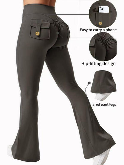 High Waisted, Hip Lifting, Abdominal Tightening and Slim Fit Yoga Pants with Pocket Design, Convenient for Carrying Small Items, Suitable for Sports, Running, Cycling, Yoga, Pickle Ball Exercise, Leisure and Multi Scene Dressing.