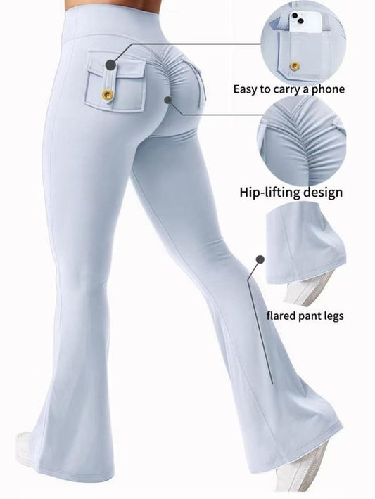 High Waisted, Hip Lifting, Abdominal Tightening and Slim Fit Yoga Pants with Pocket Design, Convenient for Carrying Small Items, Suitable for Sports, Running, Cycling, Yoga, Pickle Ball Exercise, Leisure and Multi Scene Dressing.