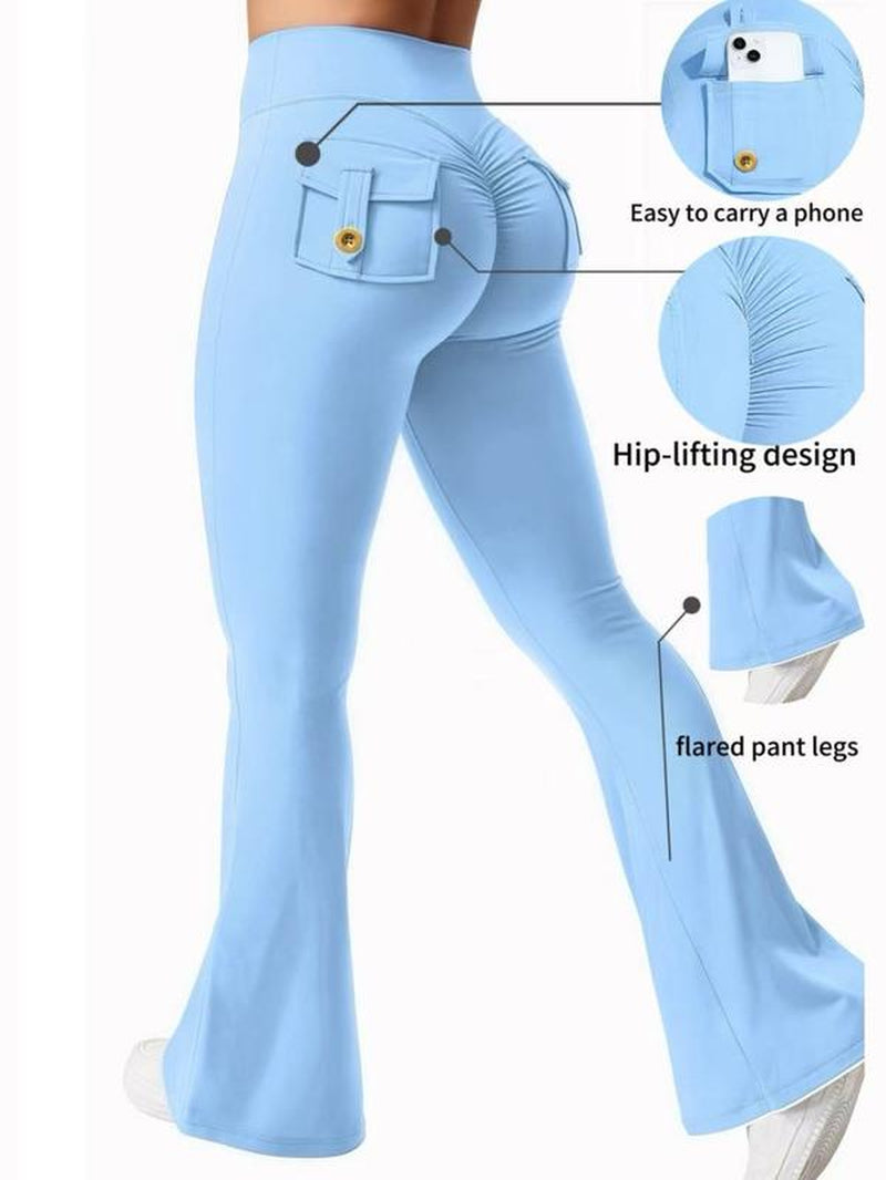 High Waisted, Hip Lifting, Abdominal Tightening and Slim Fit Yoga Pants with Pocket Design, Convenient for Carrying Small Items, Suitable for Sports, Running, Cycling, Yoga, Pickle Ball Exercise, Leisure and Multi Scene Dressing.