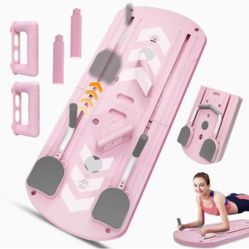 Integrated Foldable Portable Home Pilates Board and Reformer Kit|Compact Design All-In-One Fitness Machine for Women| (Purple, Green, Black)