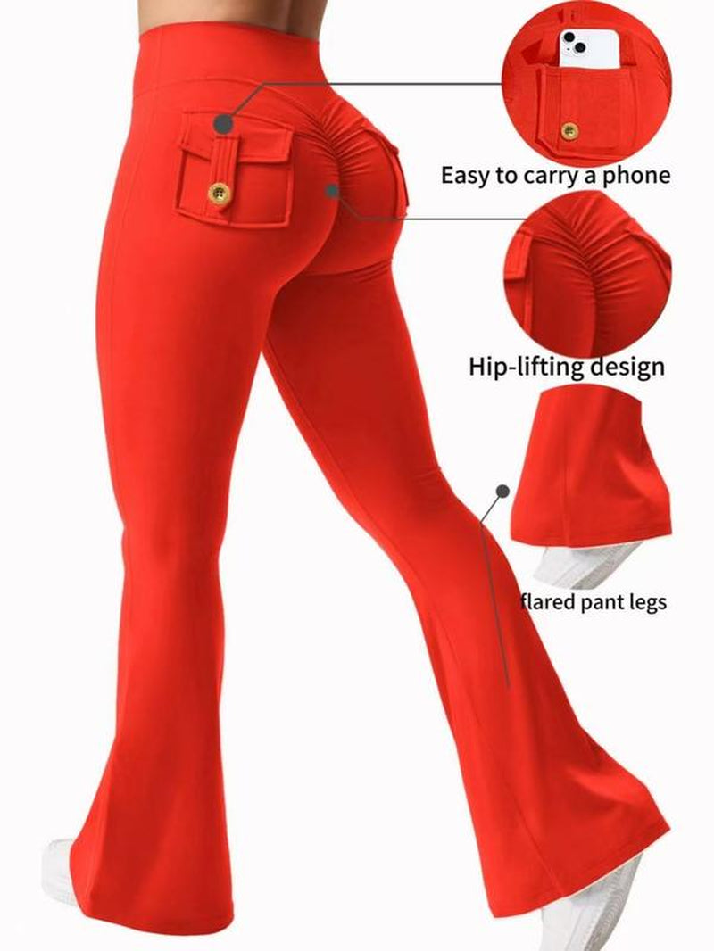 High Waisted, Hip Lifting, Abdominal Tightening and Slim Fit Yoga Pants with Pocket Design, Convenient for Carrying Small Items, Suitable for Sports, Running, Cycling, Yoga, Pickle Ball Exercise, Leisure and Multi Scene Dressing.