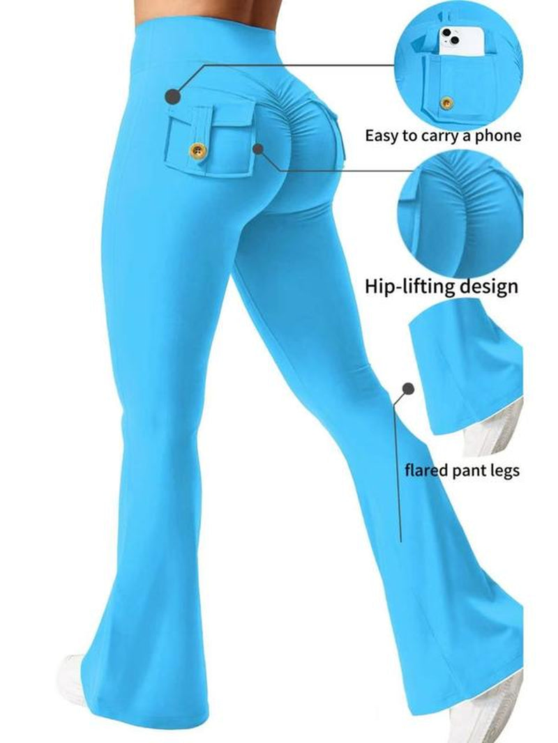 High Waisted, Hip Lifting, Abdominal Tightening and Slim Fit Yoga Pants with Pocket Design, Convenient for Carrying Small Items, Suitable for Sports, Running, Cycling, Yoga, Pickle Ball Exercise, Leisure and Multi Scene Dressing.