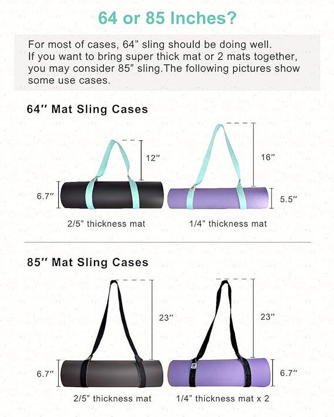 Yoga Mat Holder (Mat Not Incl.), Adjustable Yoga Mat Carrier, Turquoise