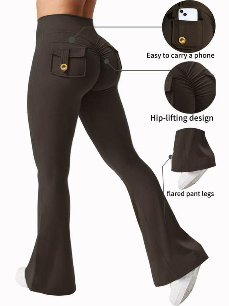 High Waisted, Hip Lifting, Abdominal Tightening and Slim Fit Yoga Pants with Pocket Design, Convenient for Carrying Small Items, Suitable for Sports, Running, Cycling, Yoga, Pickle Ball Exercise, Leisure and Multi Scene Dressing.